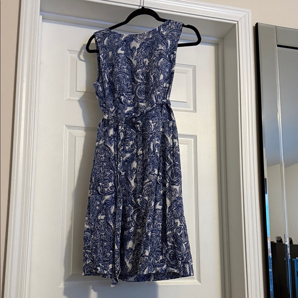 Anne Klein Blue and White Midi Dress